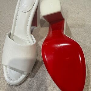 Christian Louboutin white sandals new